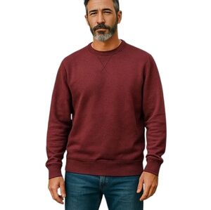 GH Bass & Co. Red Maroon Crew Neck Men's Sweater Sweatshirt